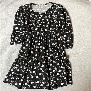 Chenault Black and White Floral Dress